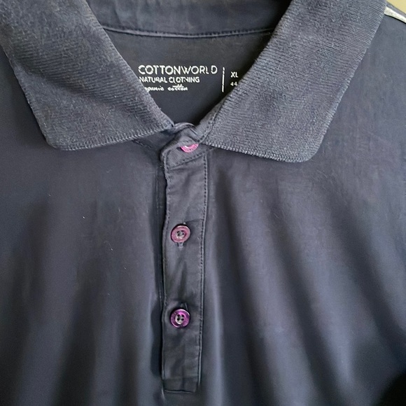 Blue Cotton World polo neck T Shirt - Picture 10 of 11